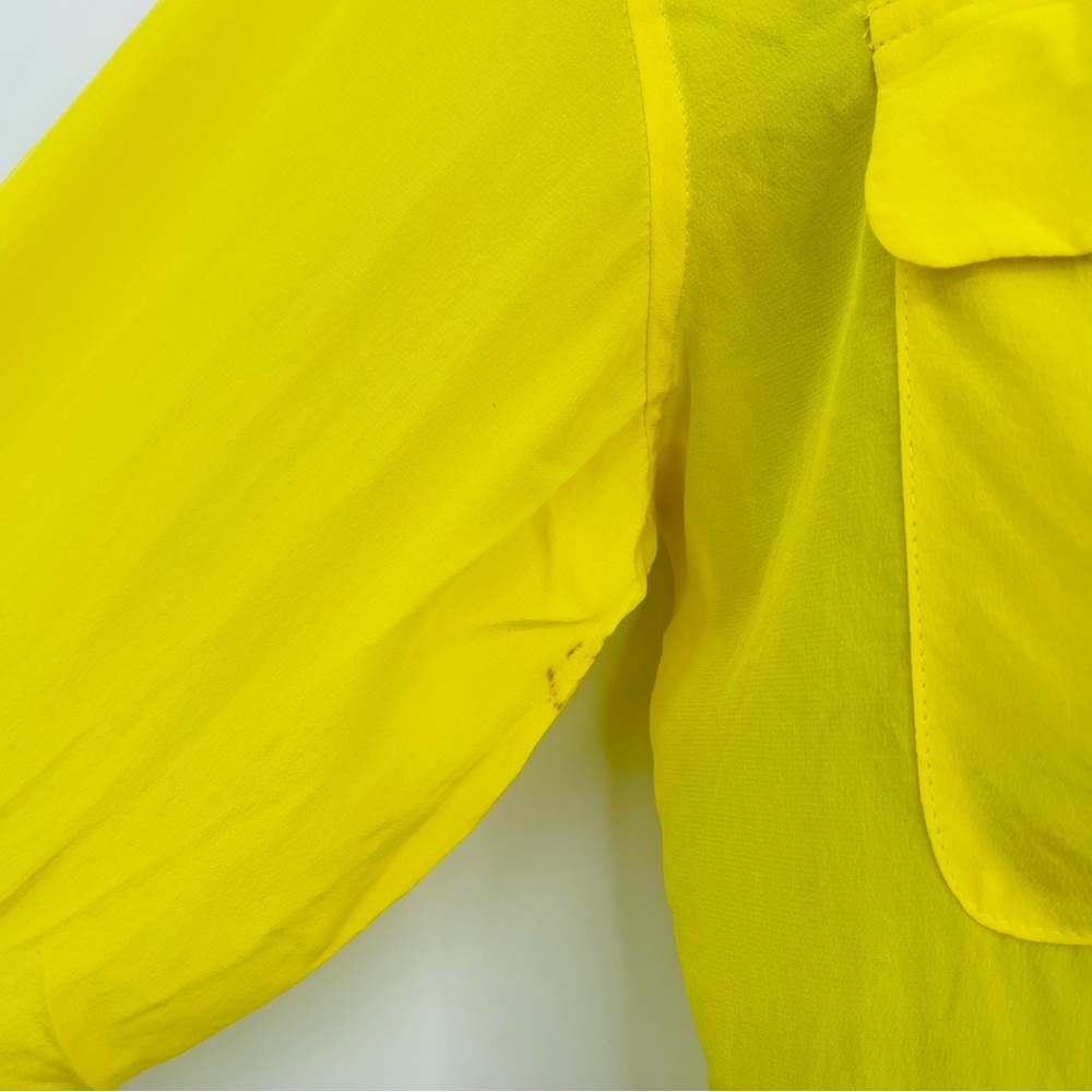 Equipment Yellow Long Sleeve Button-Up Blouse - Picture 4 of 11
